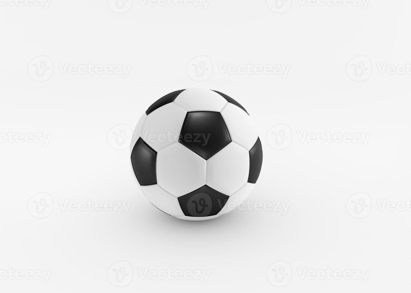 voetbal bal geïsoleerd Aan wit achtergrond. 3d geven foto