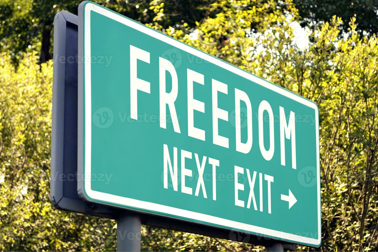 vrijheid - De volgende Uitgang weg teken foto