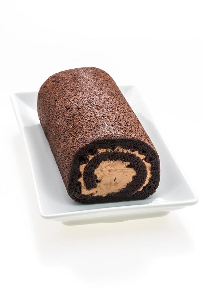 chocolade roll cake foto