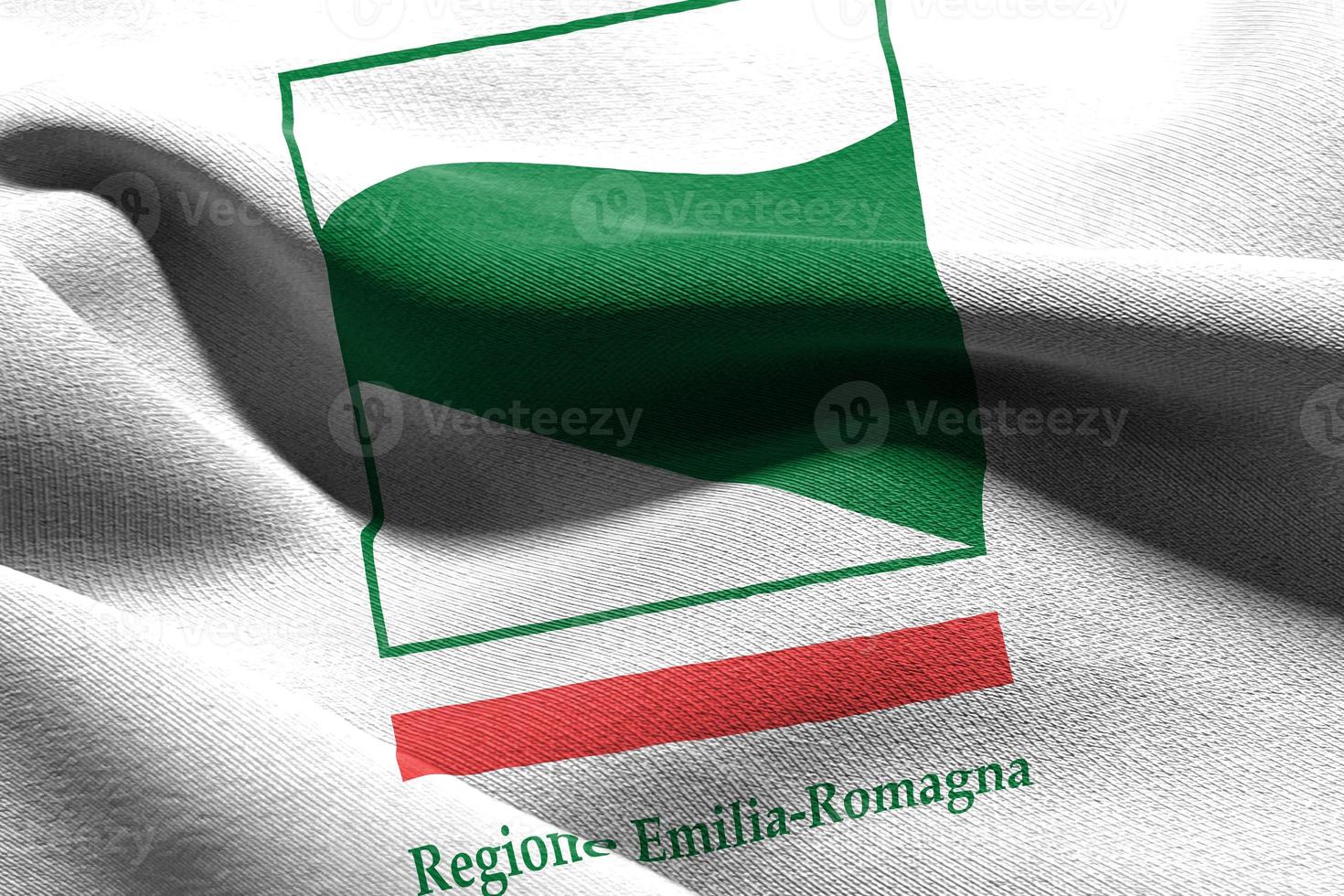 3d illustratie vlag van emilia-romagna is een regio van Italië. wav foto