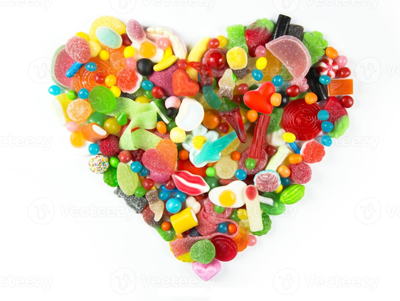 snoepgoed in de vorm van een hart foto