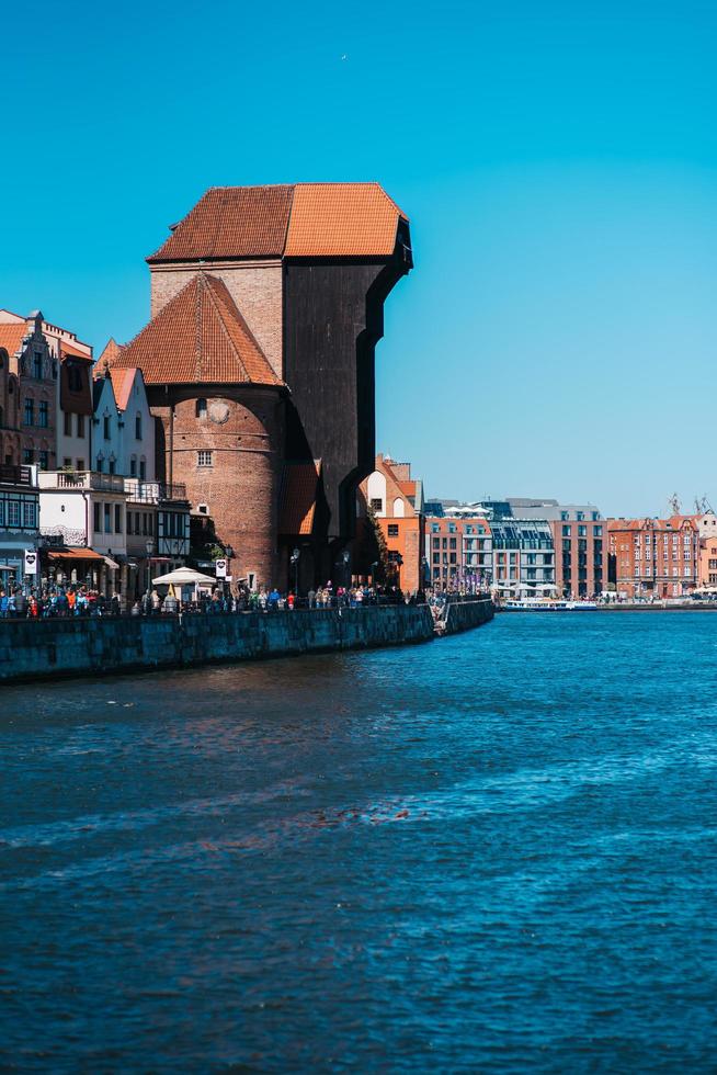 gdansk, polen 2017- gebouwen en architectonische elementen historisch deel van gdansk, polen foto