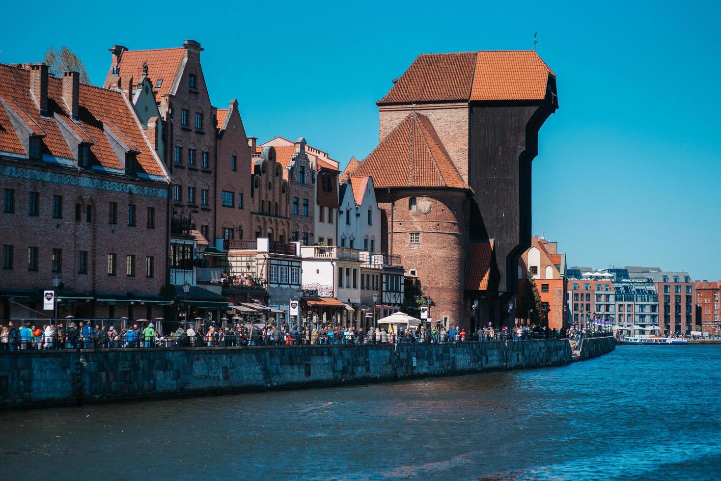 gdansk, polen 2017- gebouwen en architectonische elementen historisch deel van gdansk, polen foto