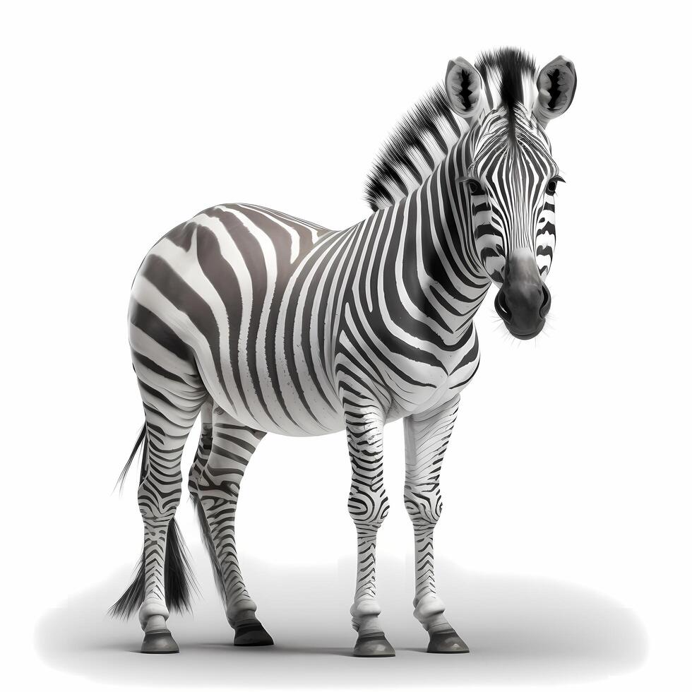 zebra zwart en wit ai gegenereerd foto