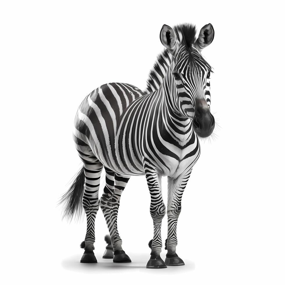 zebra zwart en wit ai gegenereerd foto