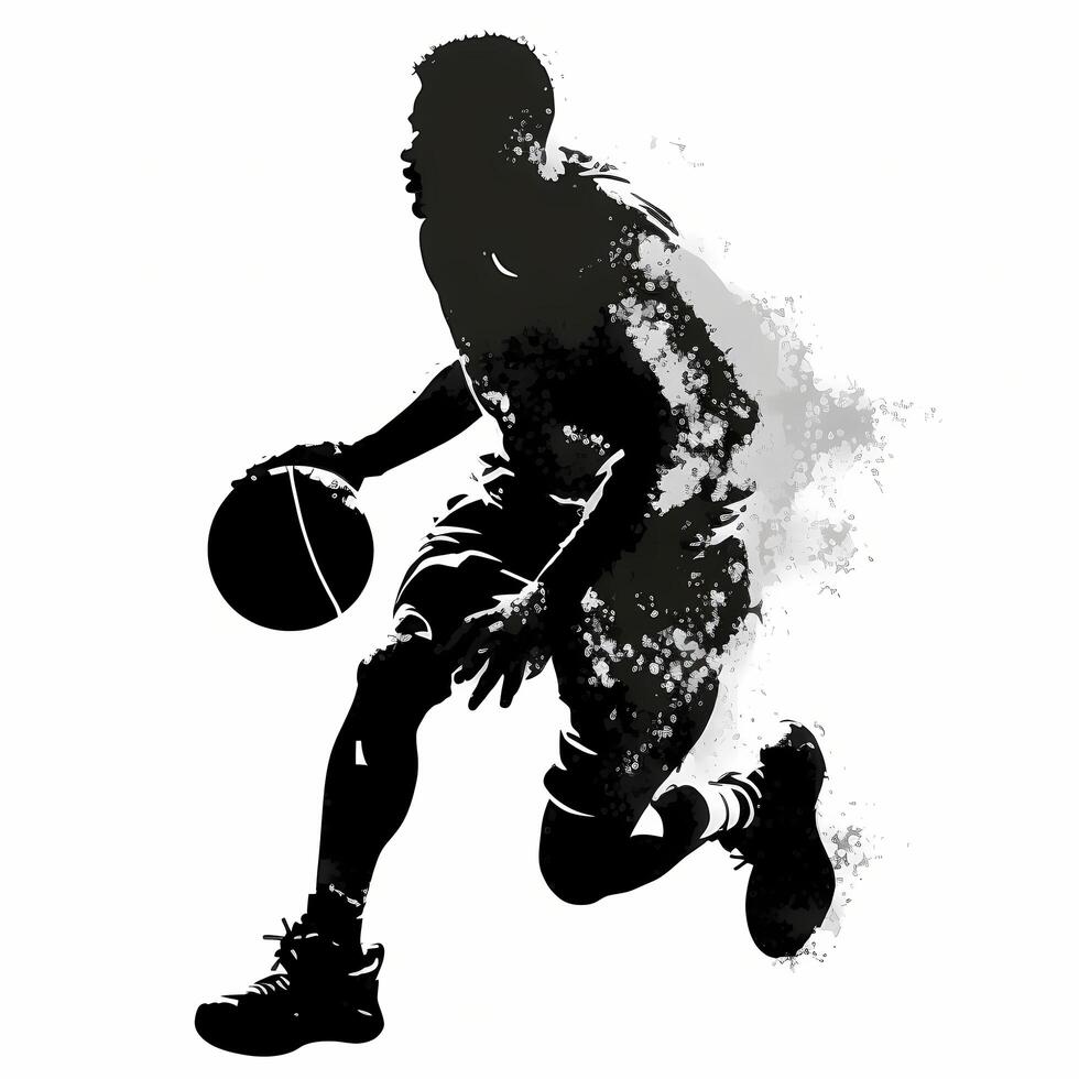 basketbal silhouet ai gegenereerd foto