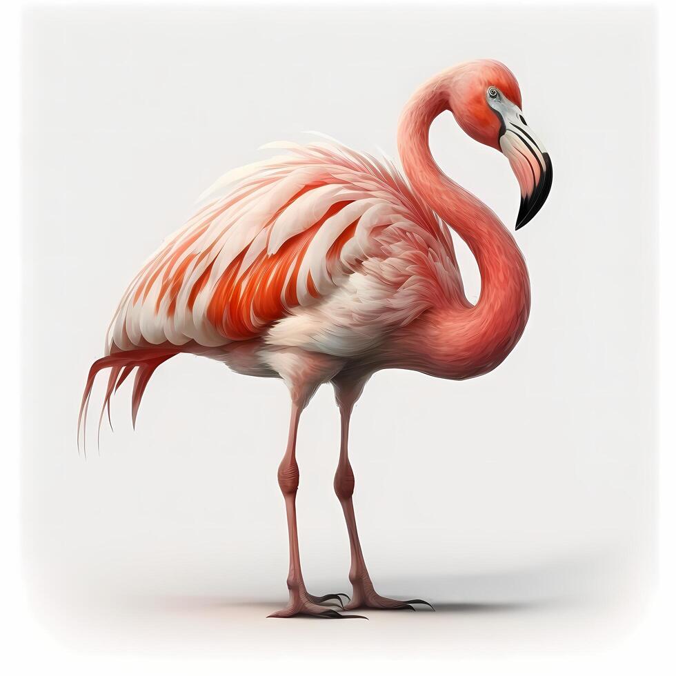 flamingo illustratie ai gegenereerd foto