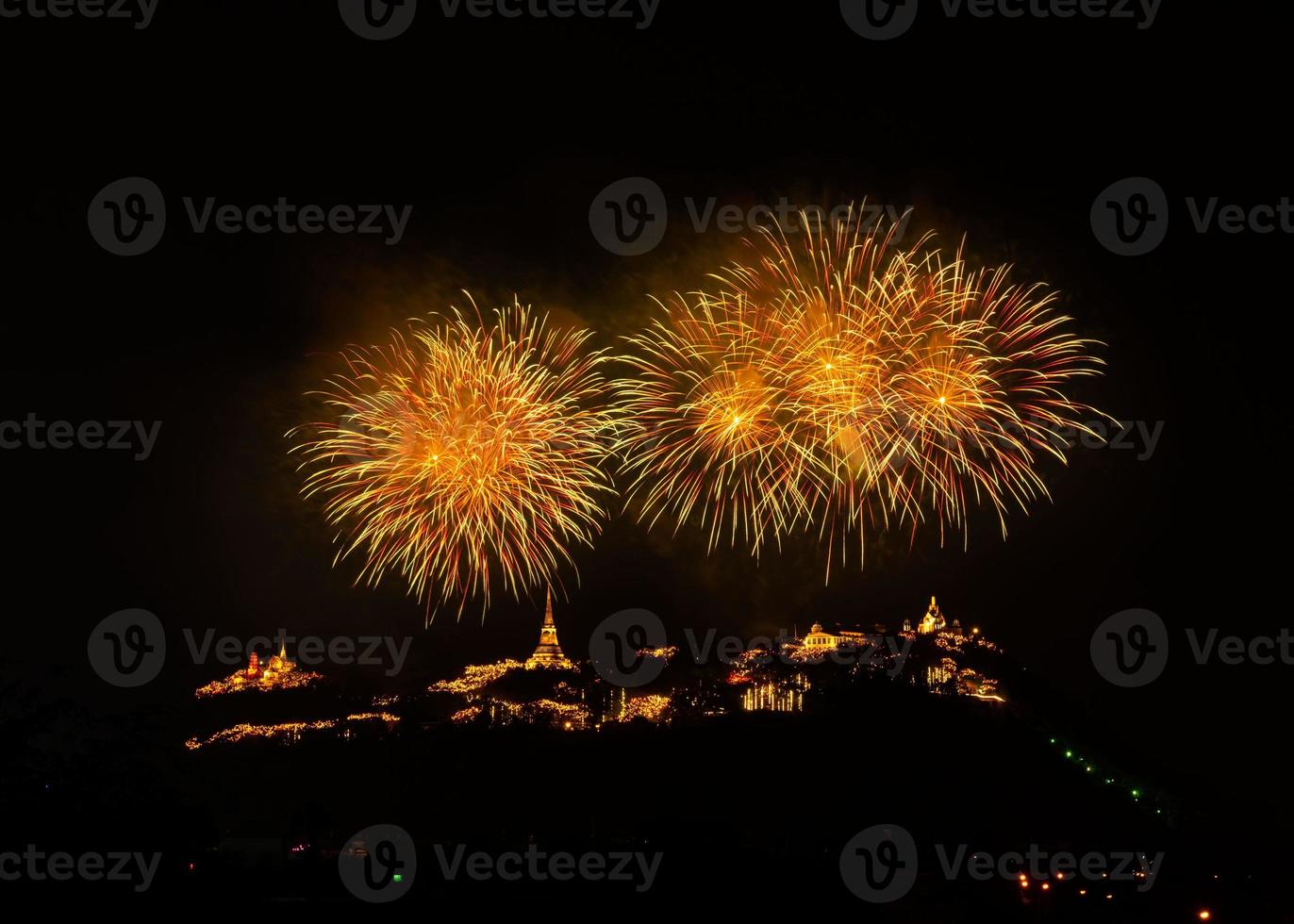 vuurwerk festival Bij phra nakorn khiri foto