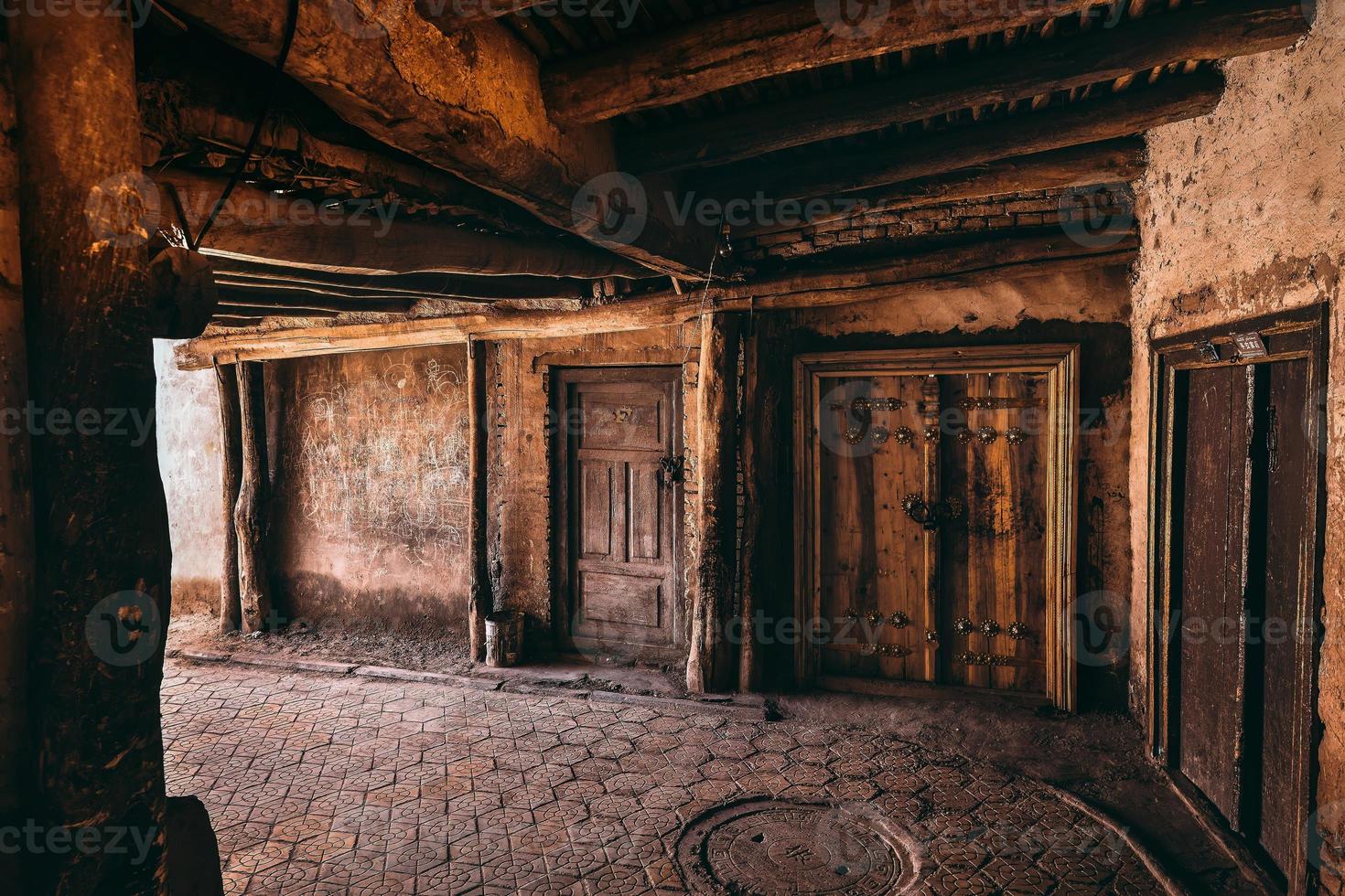 de vervallen en al lang bestaand volk huizen Aan hoog tempo in kashgar, xinjiang foto