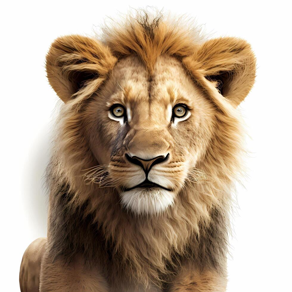 leeuw dier illustratie ai gegenereerd foto