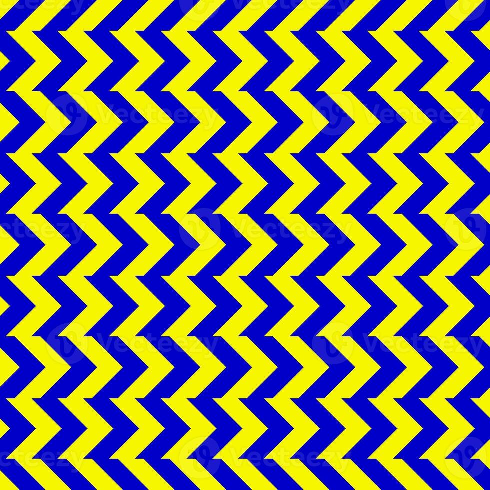 klassiek blauw en geel chevron naadloos patroon. naadloos zig zag patroon achtergrond. regelmatig structuur achtergrond. geschikt voor poster, brochure, brochure, achtergrond, kaart, enz. foto