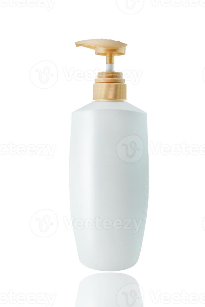 gel, schuim of vloeistof zeep dispenser pomp plastic fles wit. foto