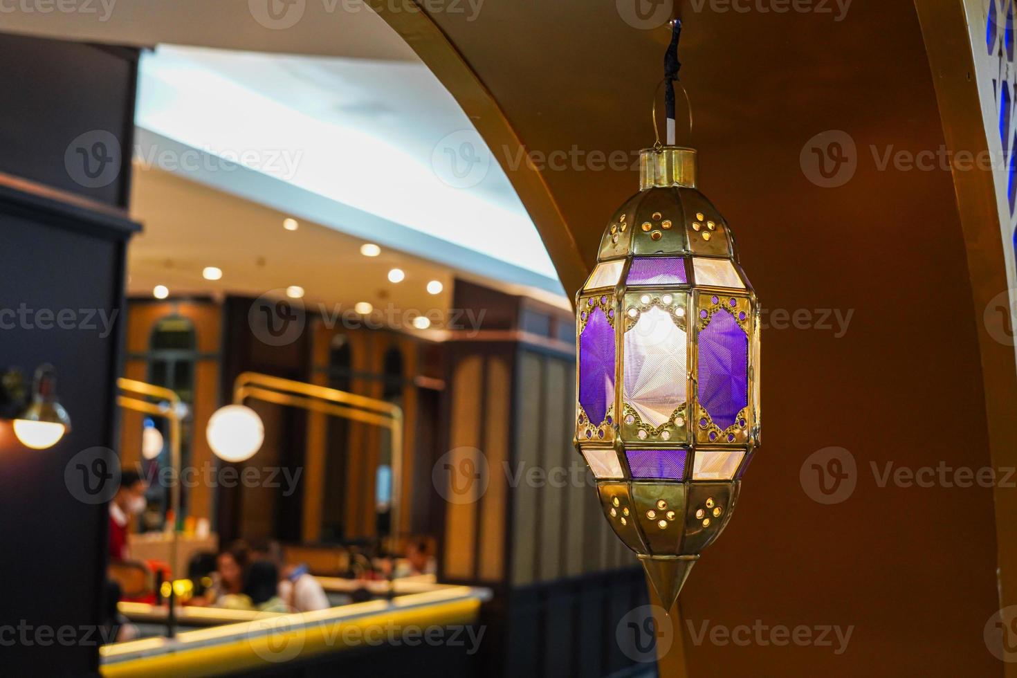 Arabisch lantaarn van Ramadan viering, Islamitisch ornament foto