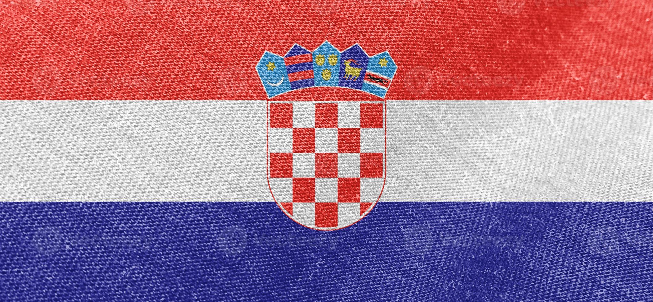 Kroatië kleding stof vlag katoen materiaal breed vlaggen behang gekleurde kleding stof hrvatska vlag achtergrond foto