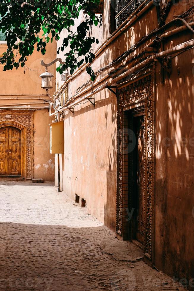 de eeuwenoud kashgar oud stad- is gelegen in de centrum van kashgar. foto