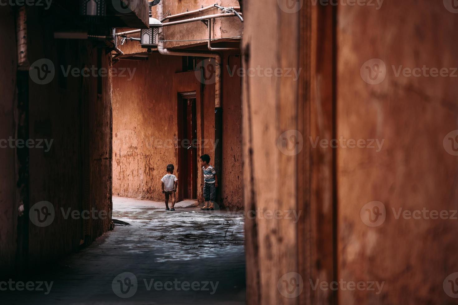 de eeuwenoud kashgar oud stad- is gelegen in de centrum van kashgar. foto