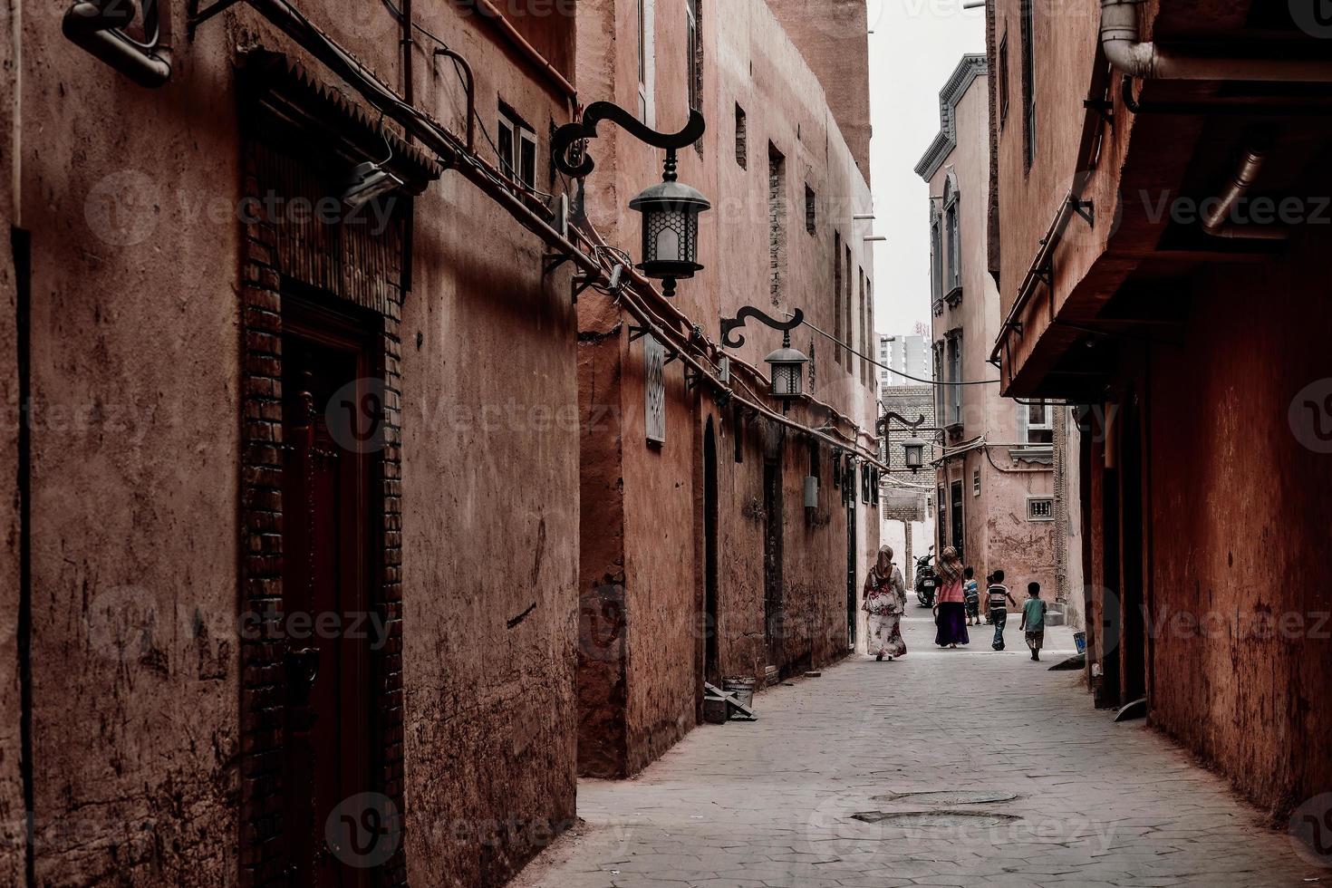 de eeuwenoud kashgar oud stad- is gelegen in de centrum van kashgar. foto