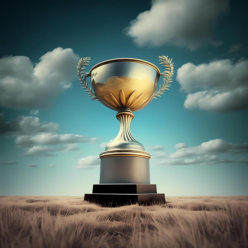 trofee illustratie ai gegenereerd foto