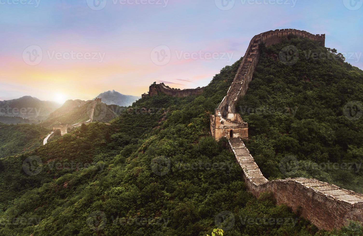 de Super goed muur van china-7 zich afvragen van de wereld. foto