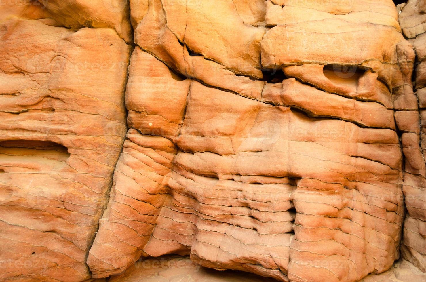 close-up van een canyonmuur foto