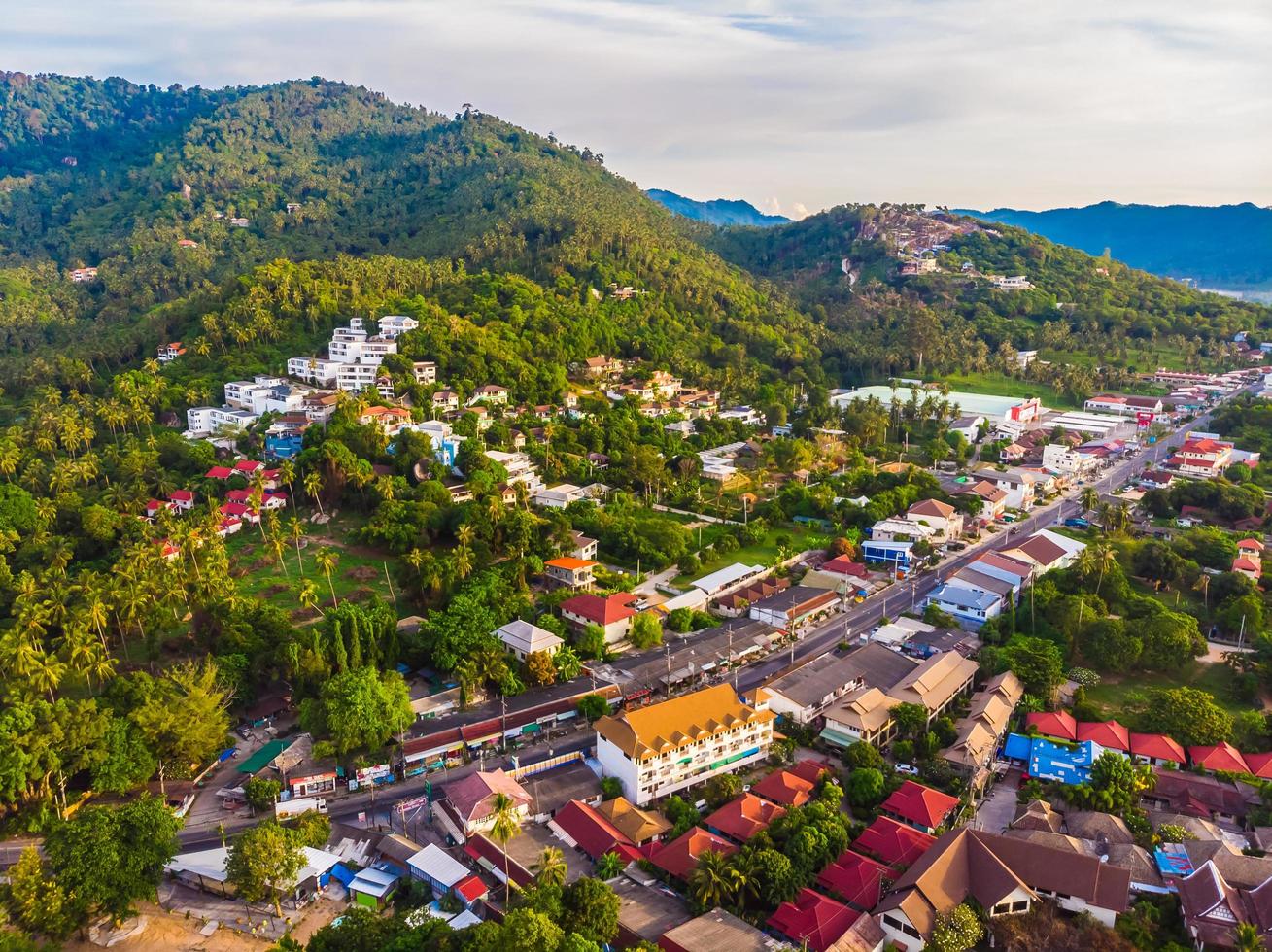 luchtfoto van het eiland Koh Samui, Thailand foto