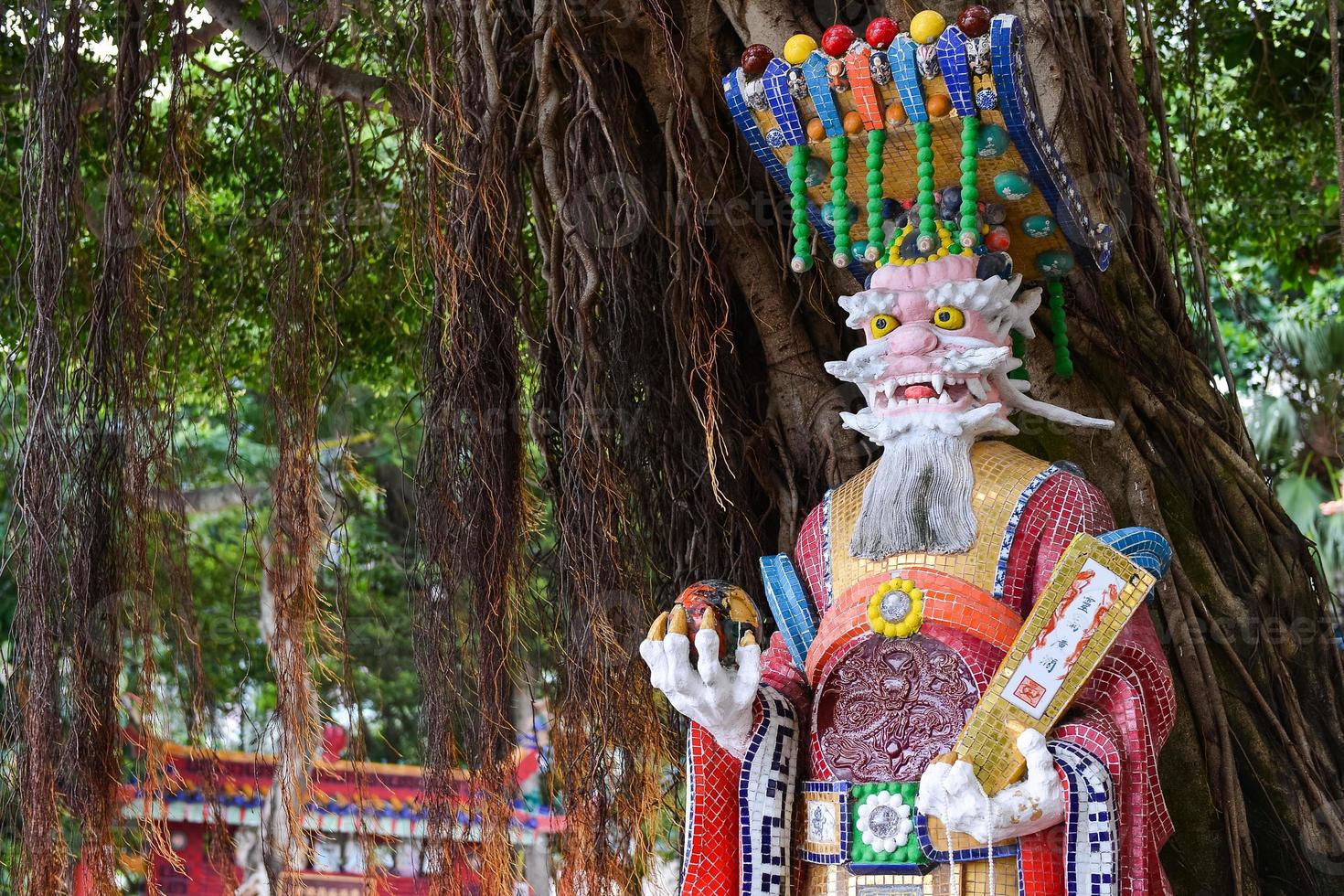 god standbeeld in guan yin tempel Bij afstoten baai, hong Kong foto