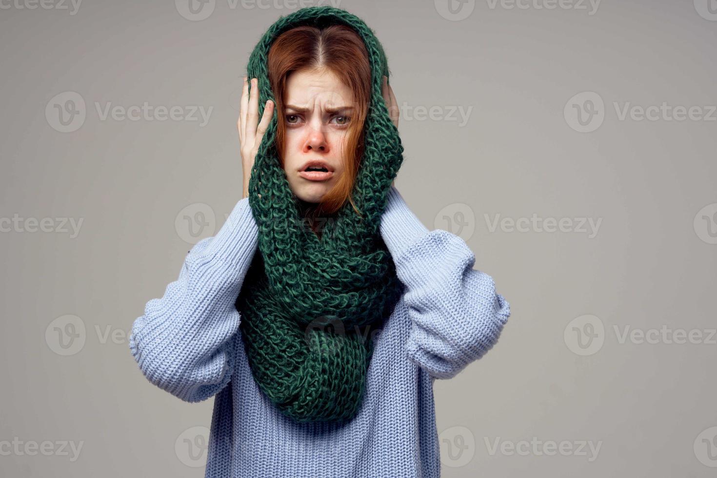 vrouw griep infectie virus Gezondheid zorg licht achtergrond foto
