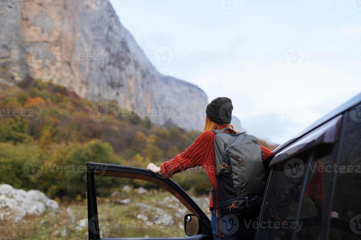 vrouw toerist vervoer reizen landschap natuur foto