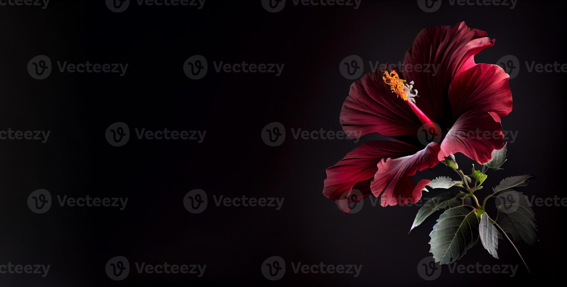 donker petunia bloem in zwart achtergrond ai gegenereerd foto