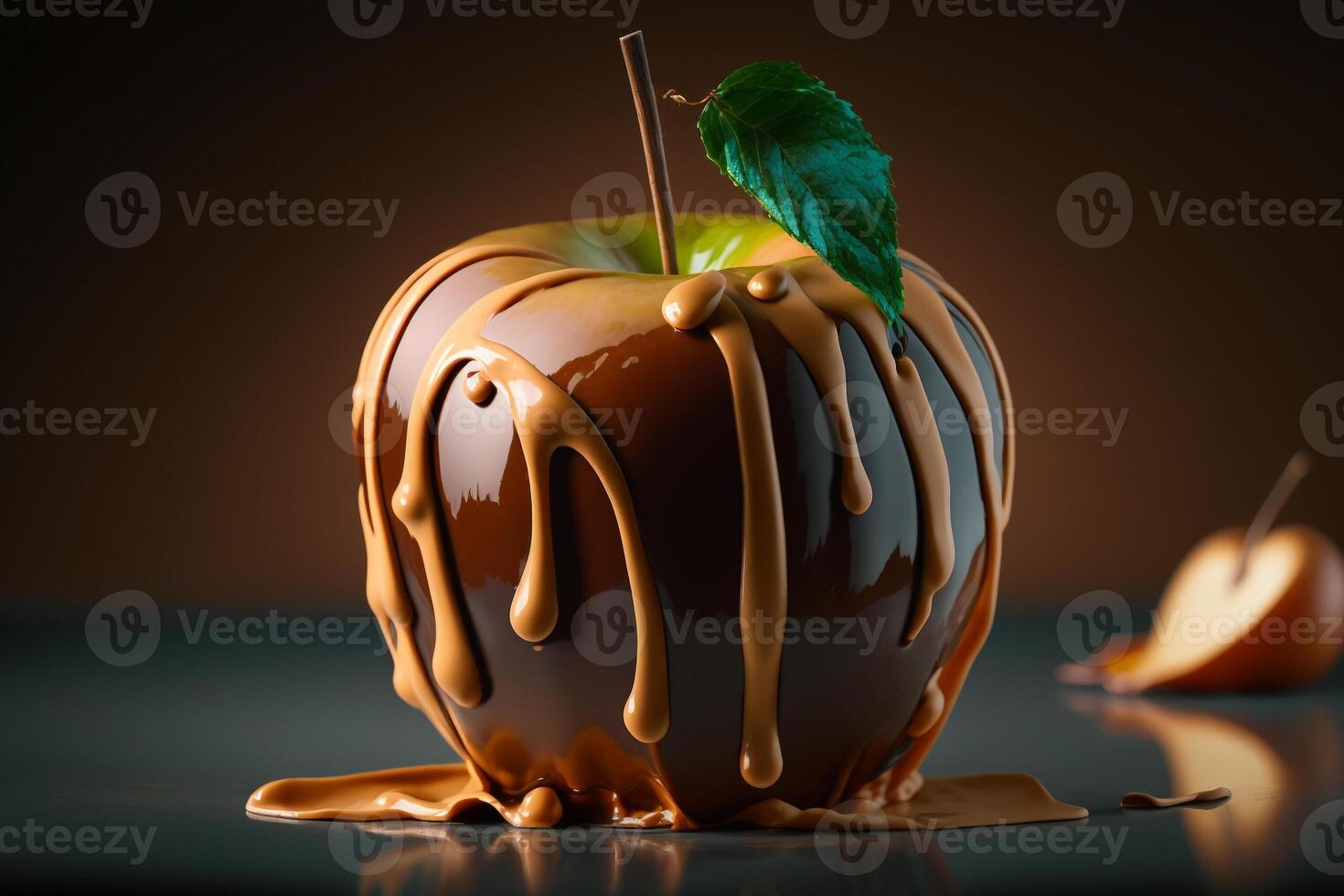 heet chocola appel illustratie generatief ai foto