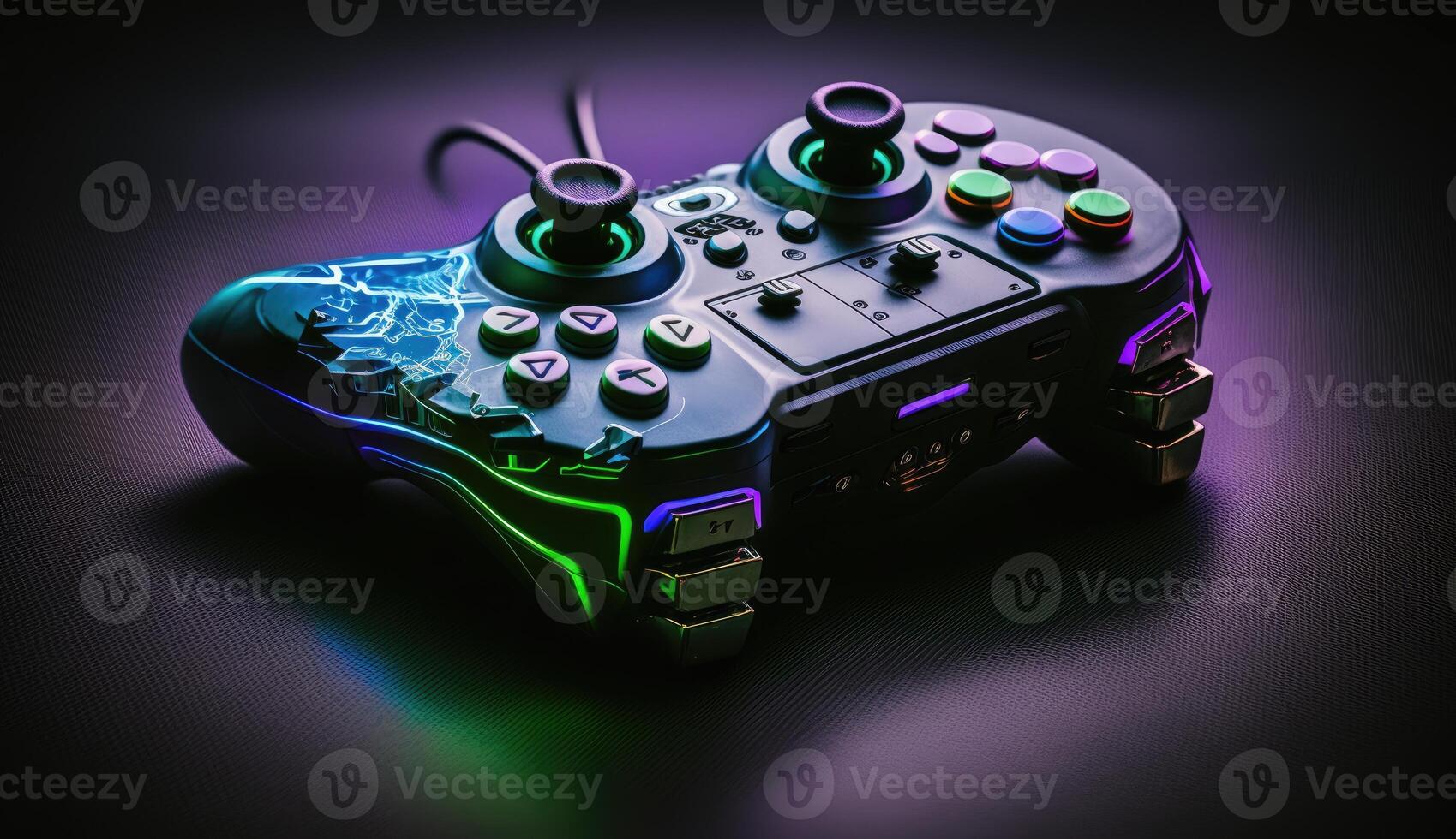 cyberpunk gaming controleur joystick, gamepad illustratie foto