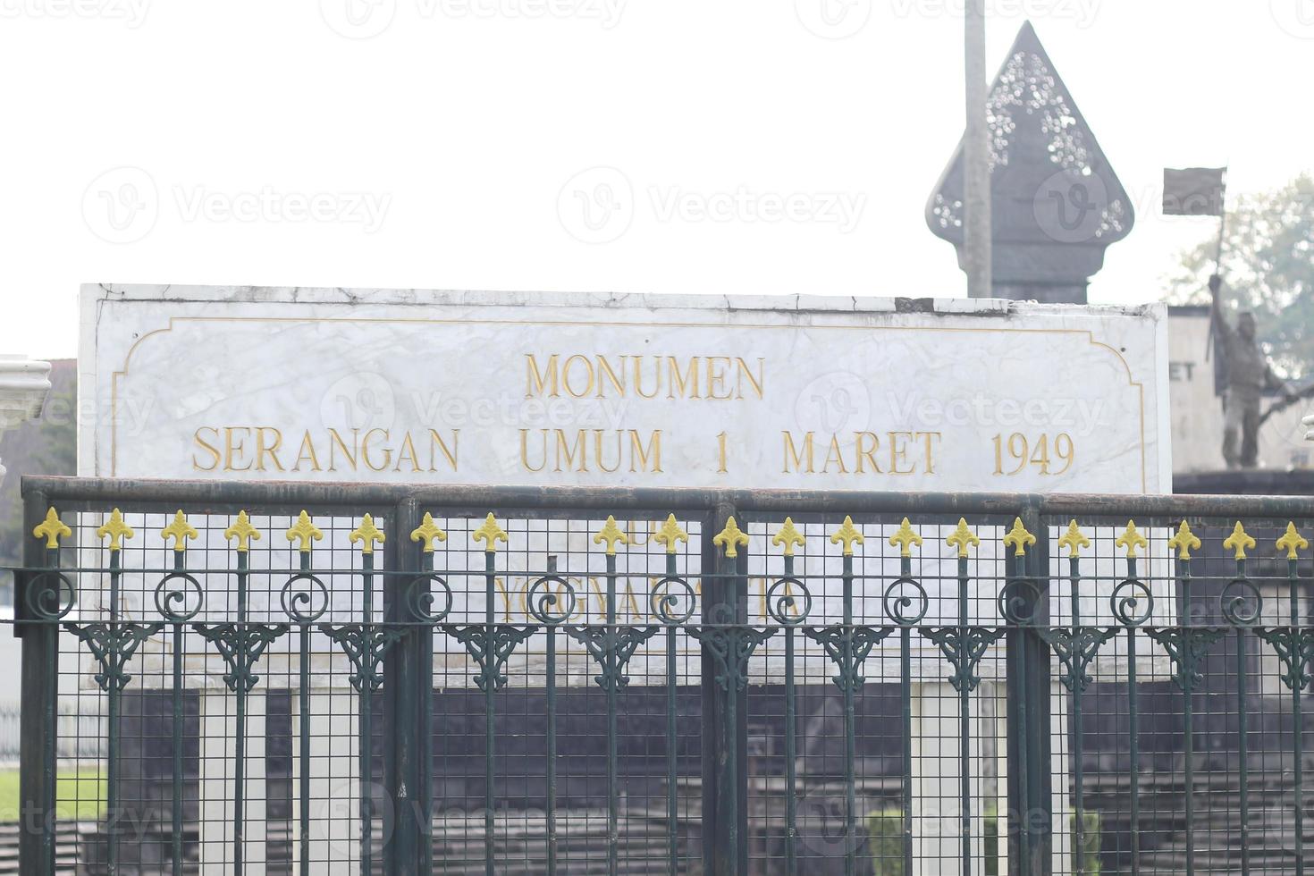 een maart 1 algemeen aanval monument of monument serangan uhm 1 maret foto