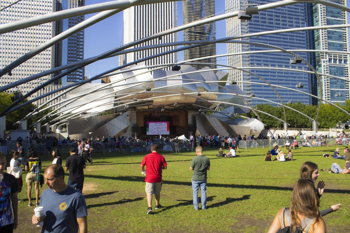 Chicago, Illinois 2016- Jay Pritzker-paviljoen in Chicago foto