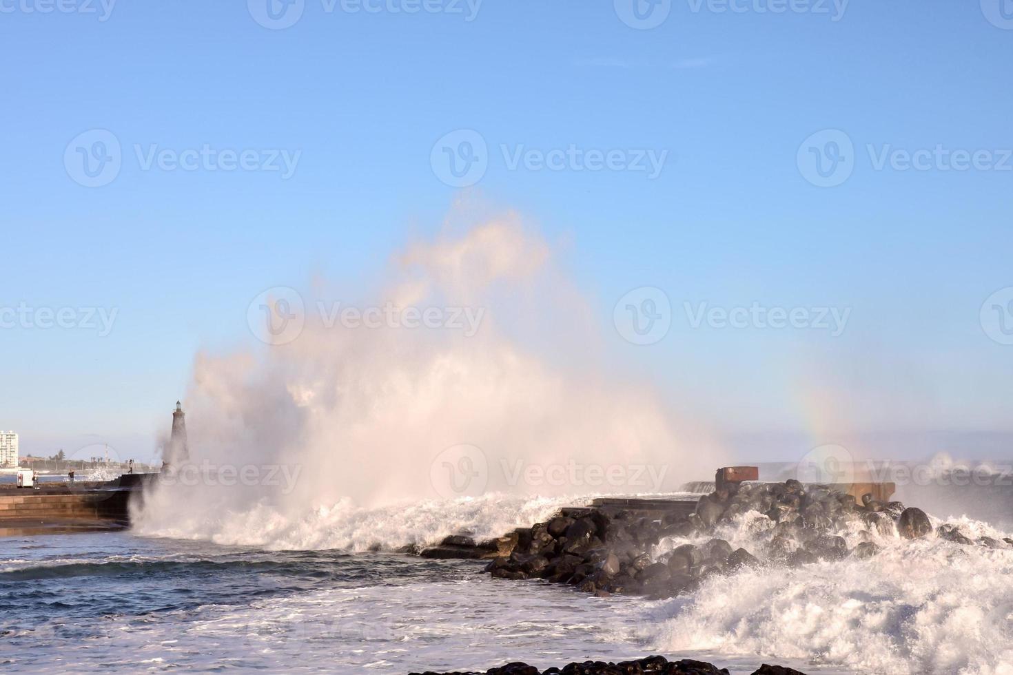 golven in de oceaan foto