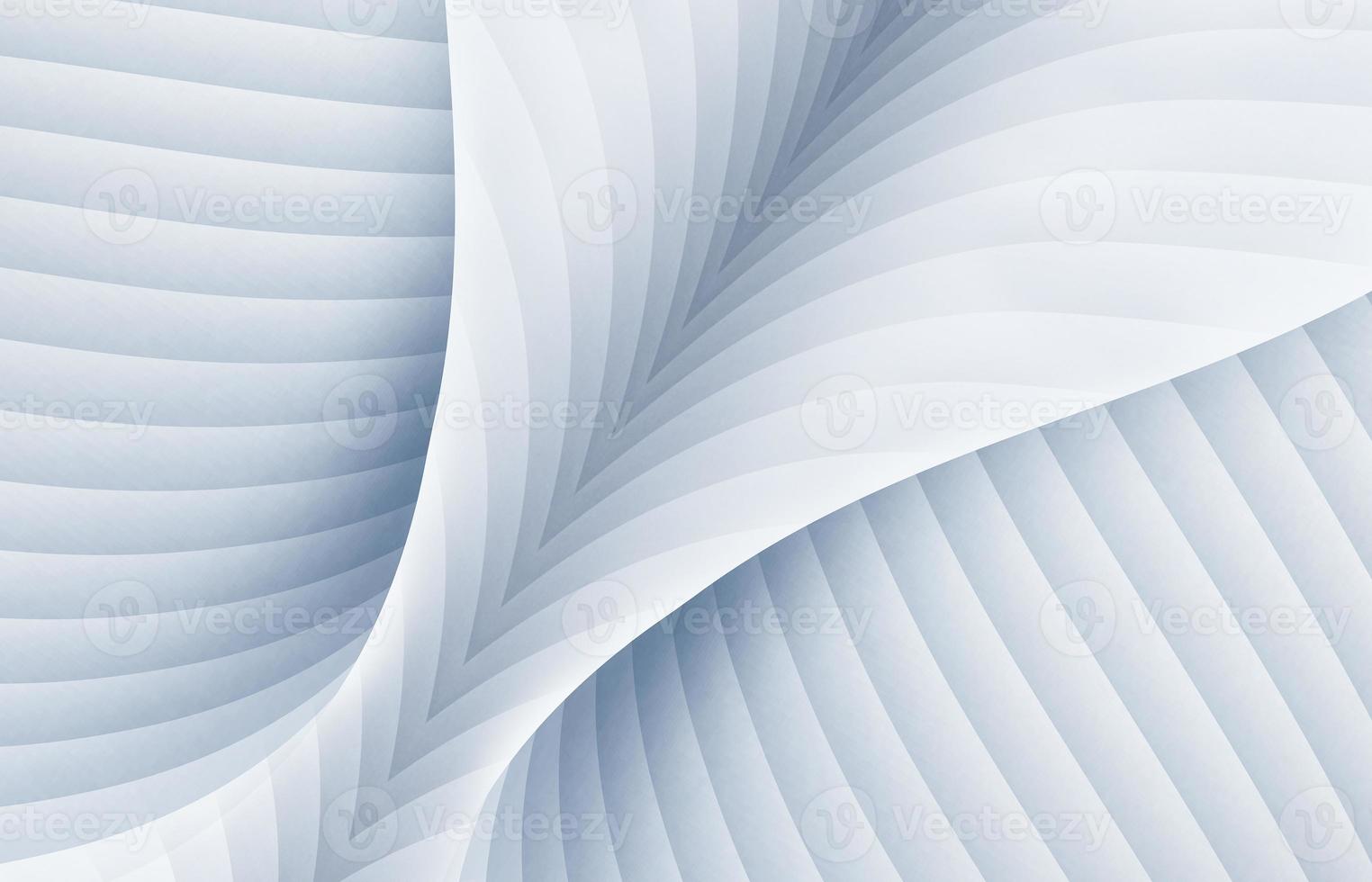 zilver en wit abstract gebogen lijnen structuur achtergrond, 3d weergave. foto