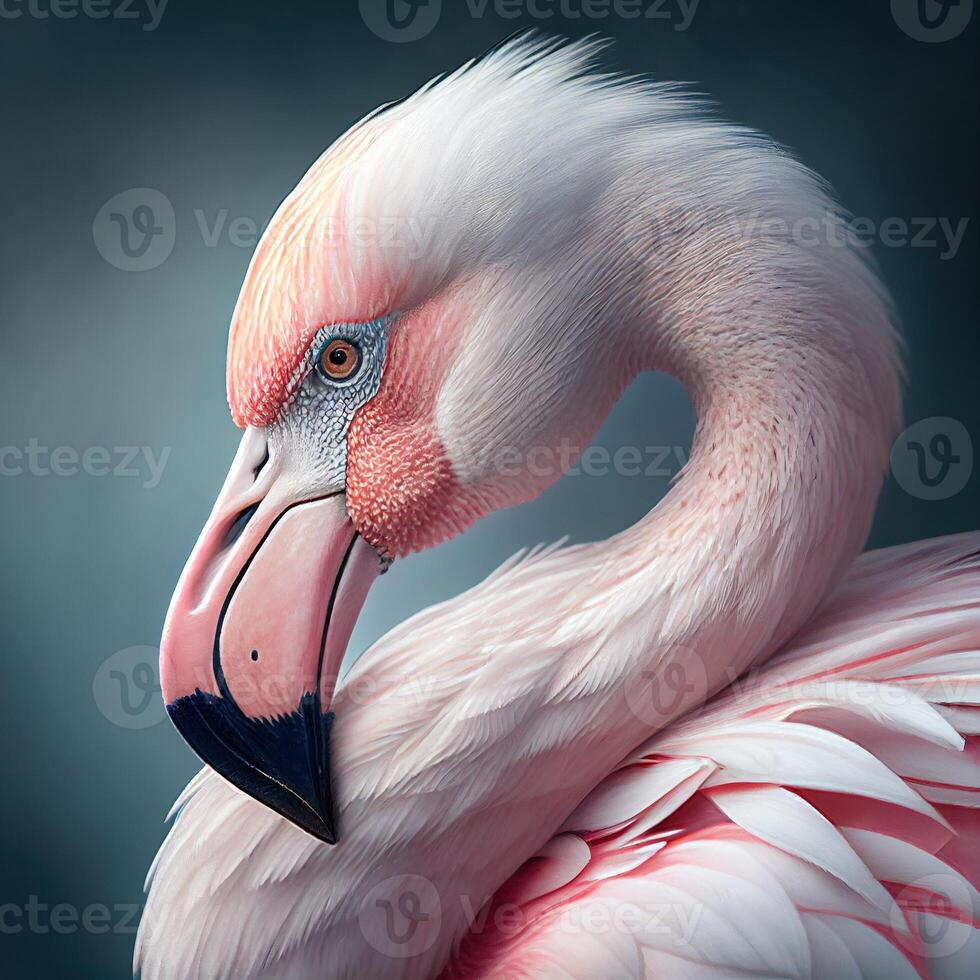 dichterbij visie Amerikaans flamingo generatief ai foto