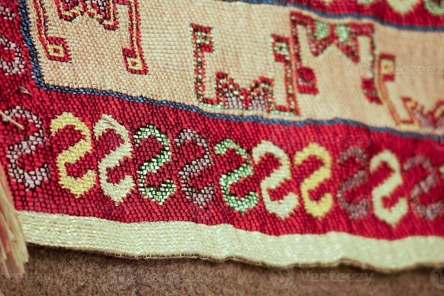 interessant achtergrond met handgemaakt Turks tapijten in detailopname foto
