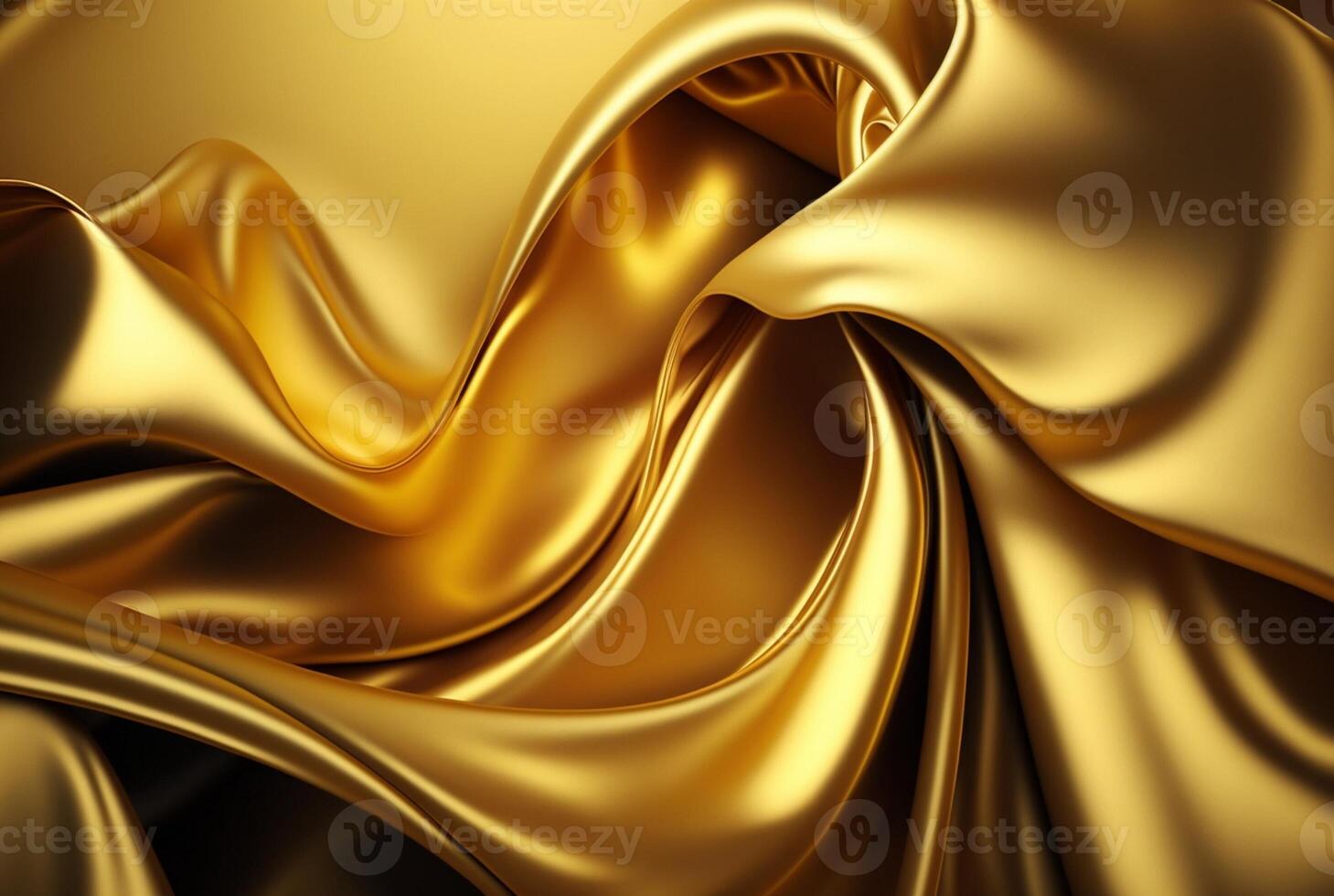 abstract goud kleding stof achtergrond structuur met gouden elegant satijn materiaal. generatief ai foto