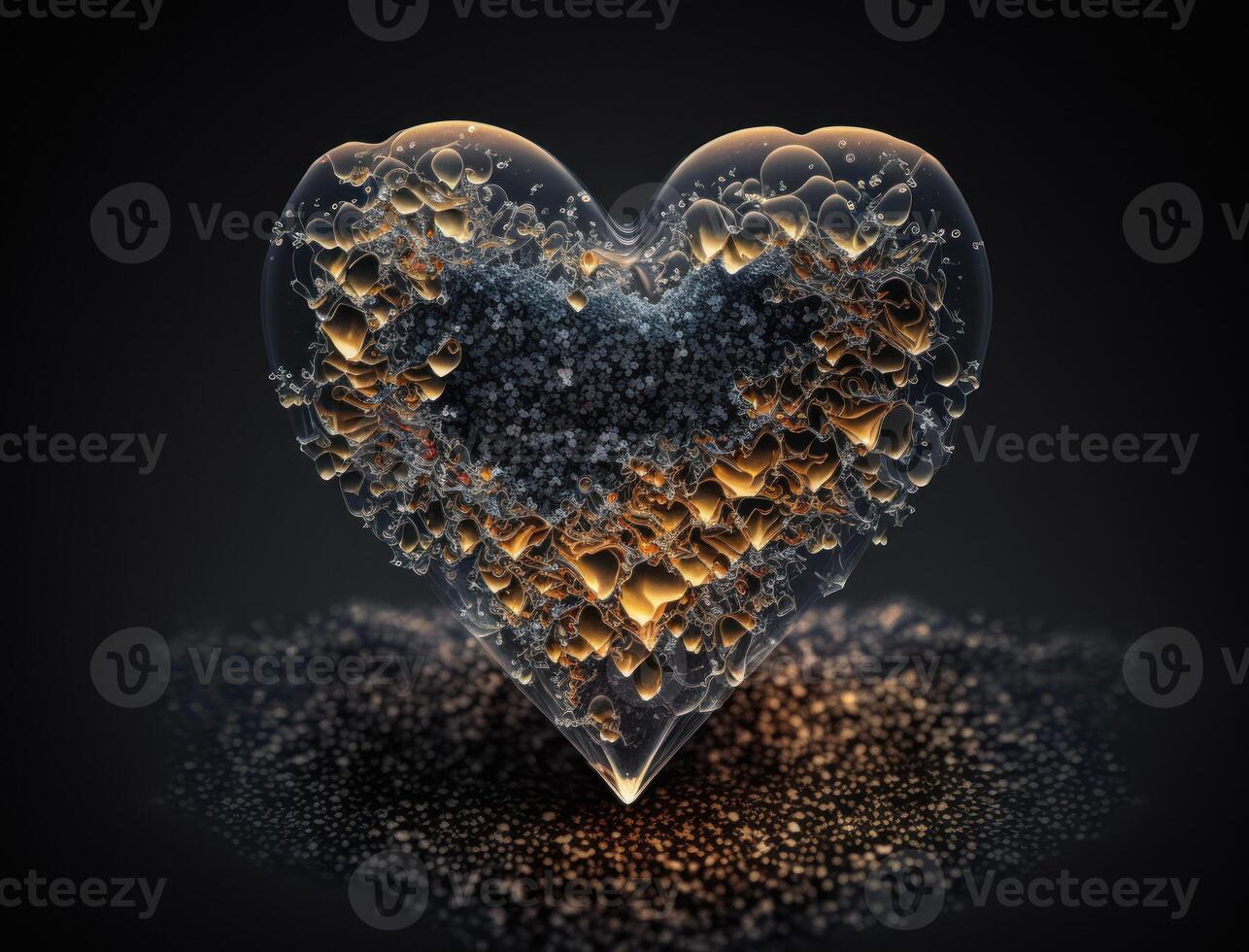 realistisch doorzichtig hart vormig kristal zirkoon, natuurlijk edelsteen generatief ai technologie foto