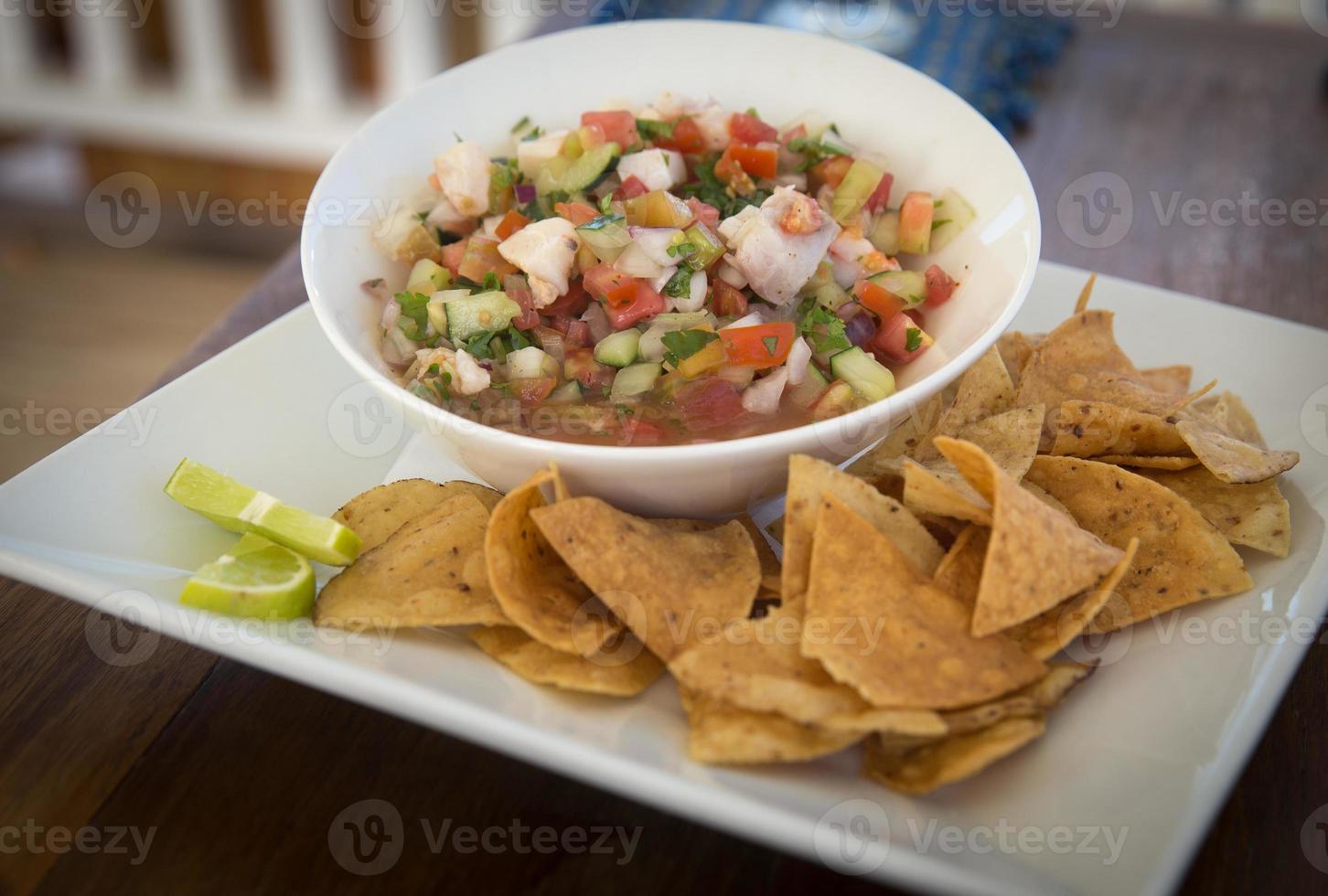 traditioneel caraïben schotel gebeld ceviche foto