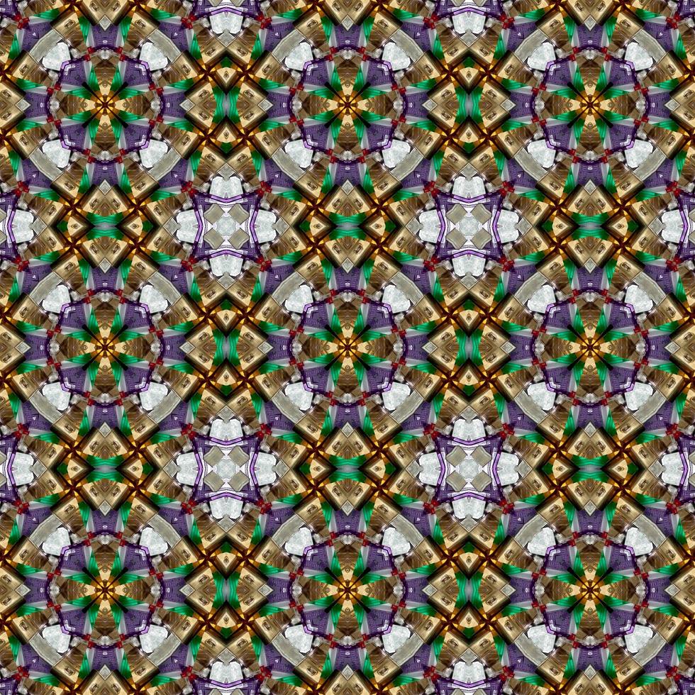 caleidoscoop naadloos patronen abstract achtergrond. magie mandala foto