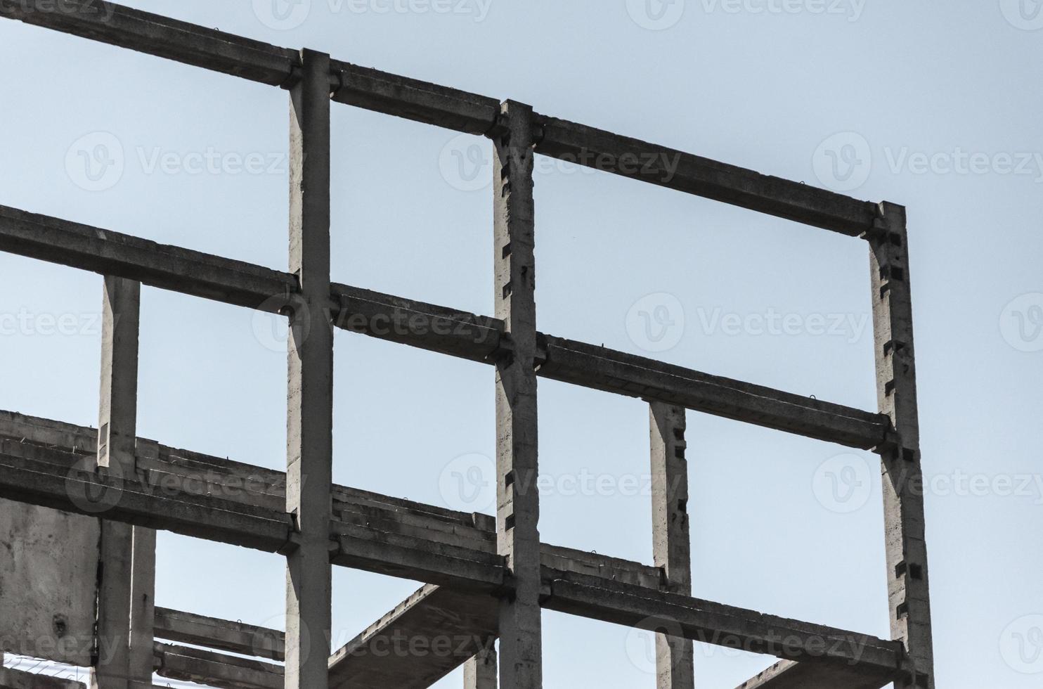 betonnen frame op de bouwplaats foto