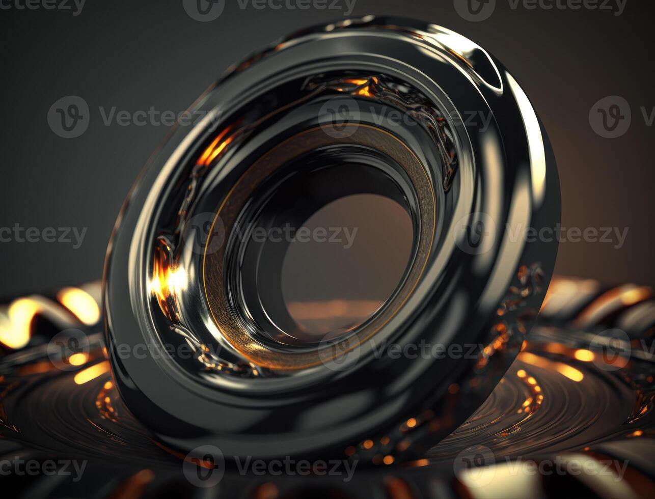 concentrisch obsidiaan ringen vormen abstract meetkundig achtergrond gemaakt met generatief ai technologie foto