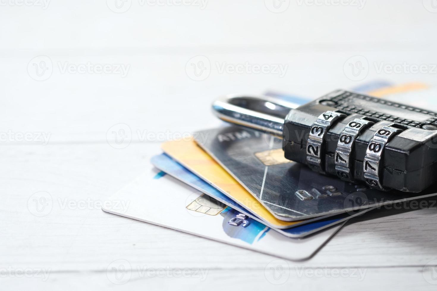 hangslot op creditcards foto