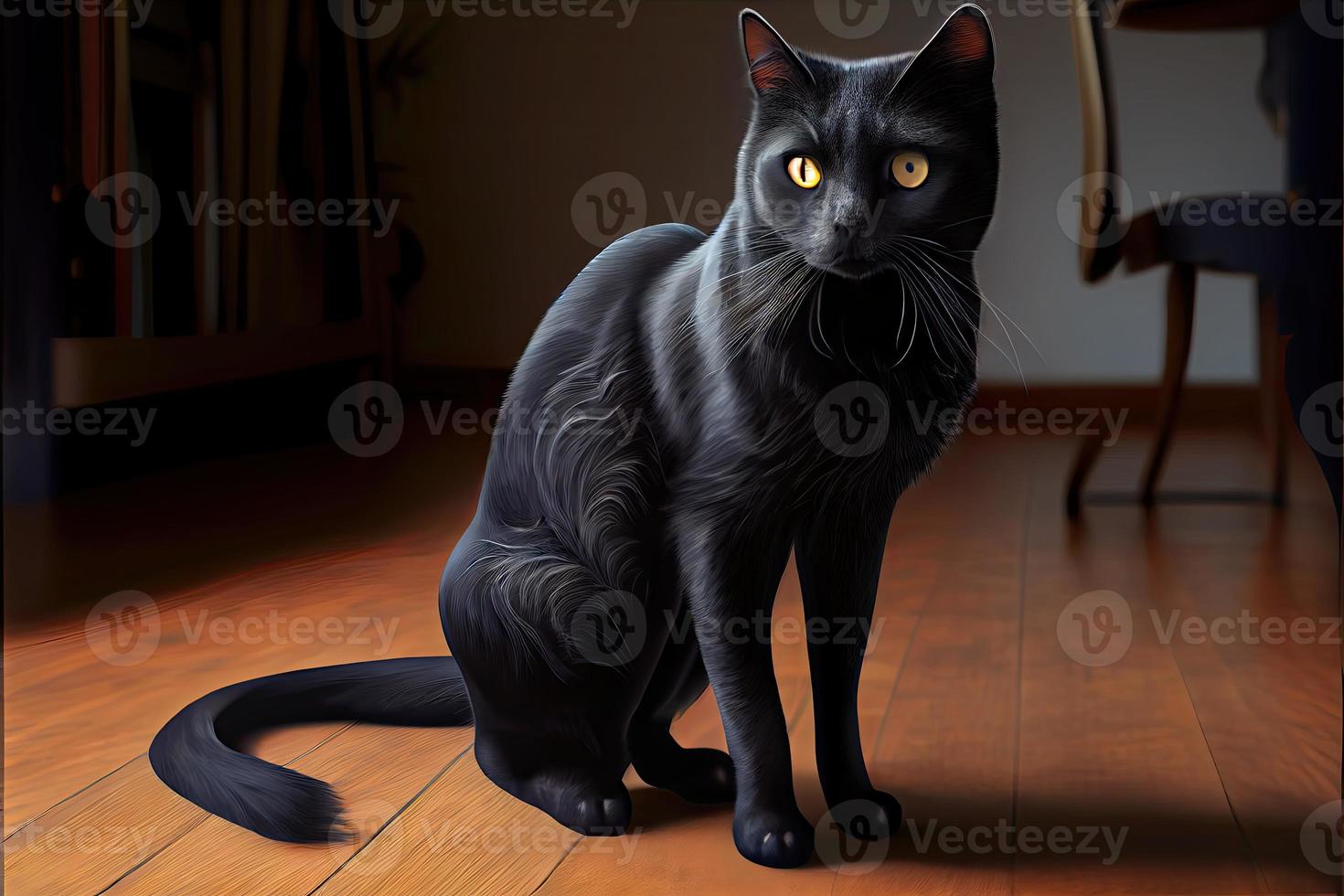 zwart kat waardering dag augustus 17e foto