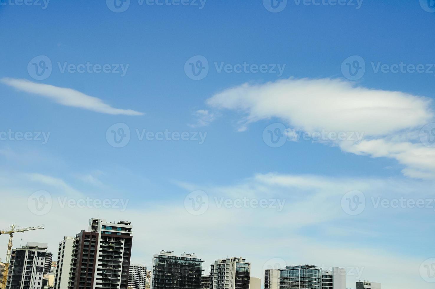 visie van de lucht bovenstaand de stad. foto