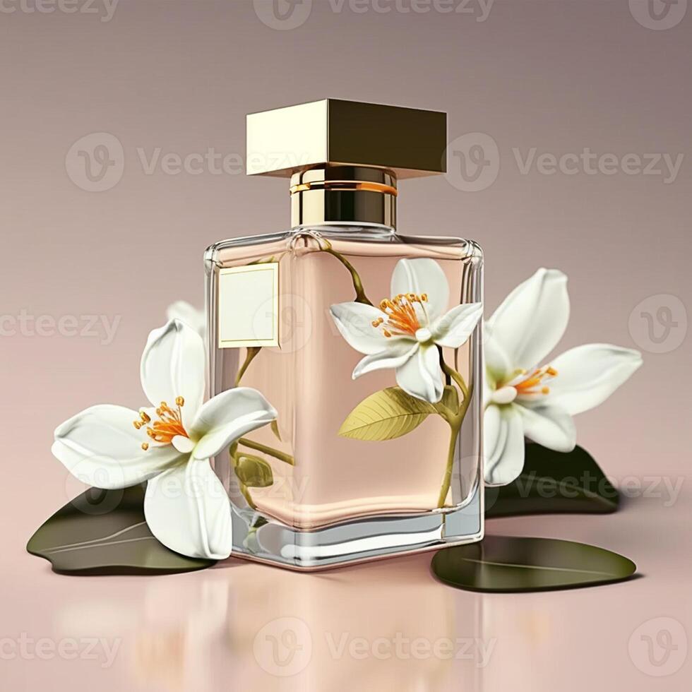 luxe jasmijn parfum fles .generatief ai foto