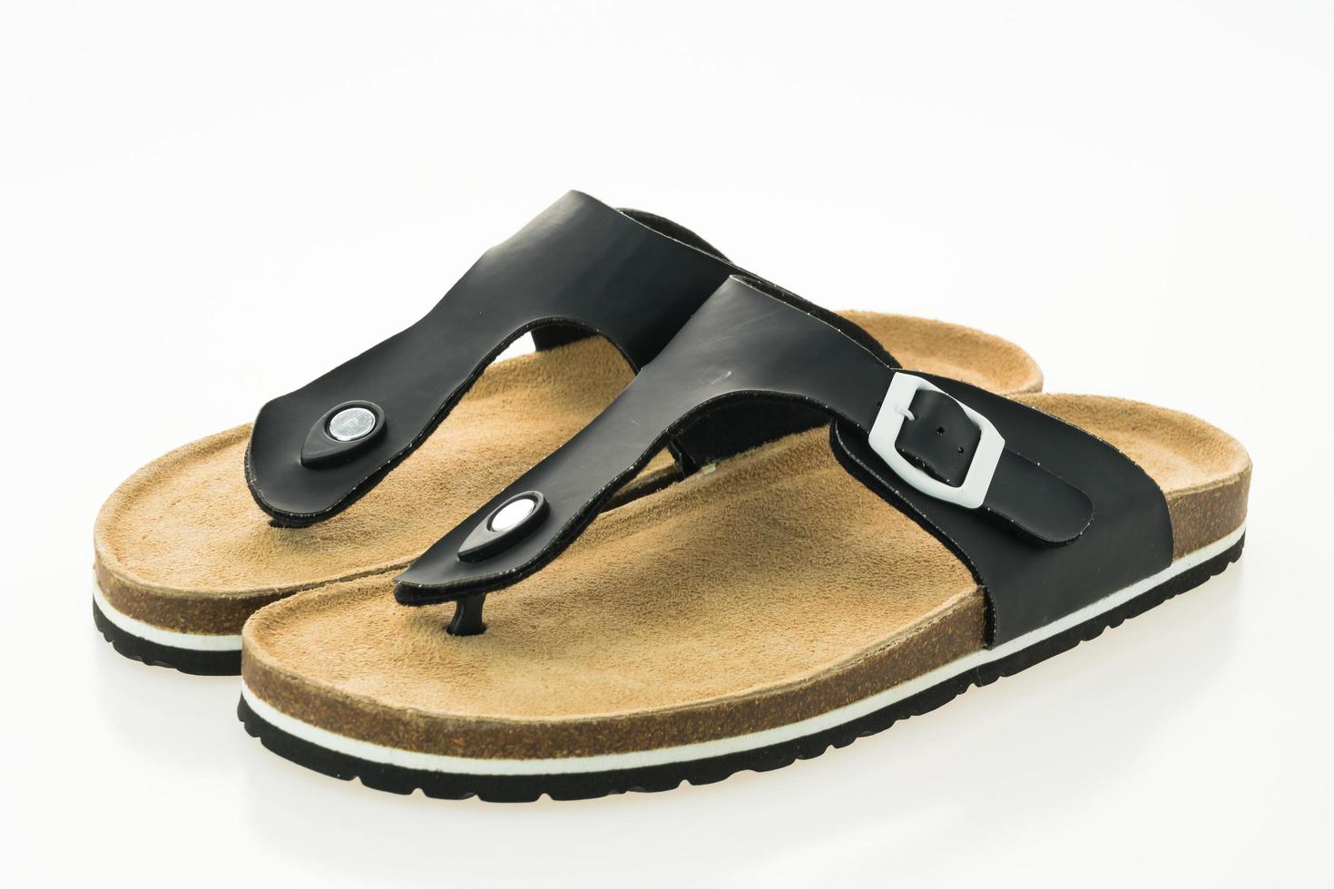 heren lederen sandalen en flip flop schoenen foto