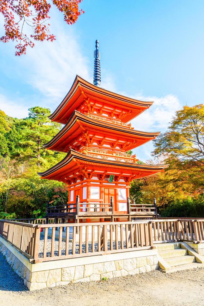 kiyomizu dera-tempel in kyoto, japan foto