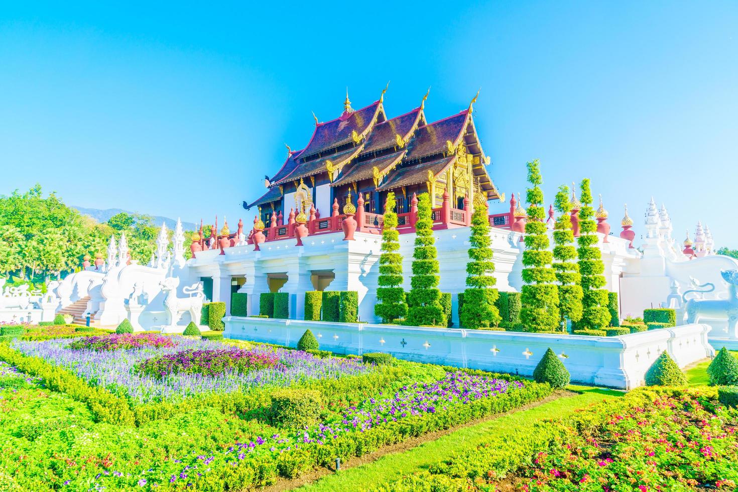 koninklijk paviljoen in chaing mai, thailand foto